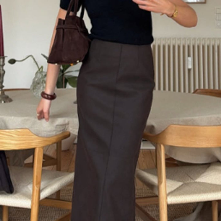 Damen Zweiteiliges Tailoring-Set mit cropped Blazer und hochtailliertem Bleistift-Midirock Drune