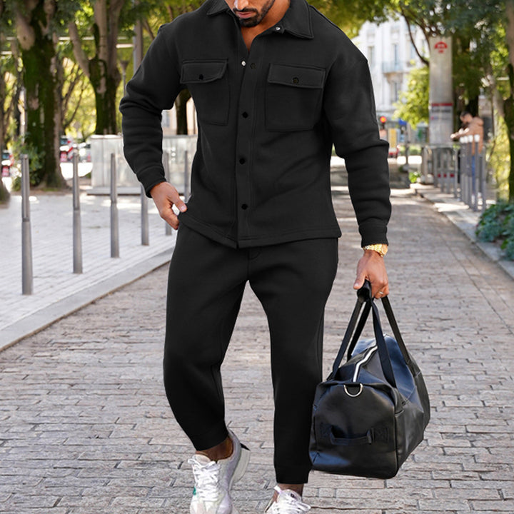 Herren Freizeitjacke mit aufgesetzten Taschen und bequemen Bund Drune