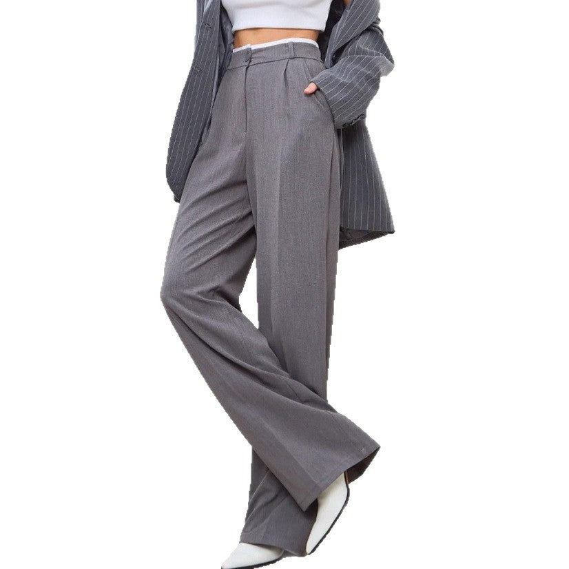 Damen elegante Pluderhose mit hohem Bund und ruhig fließendem Schnitt Drune