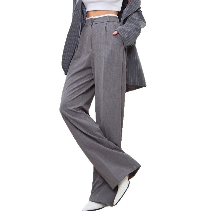 Damen elegante Pluderhose mit hohem Bund und ruhig fließendem Schnitt Drune