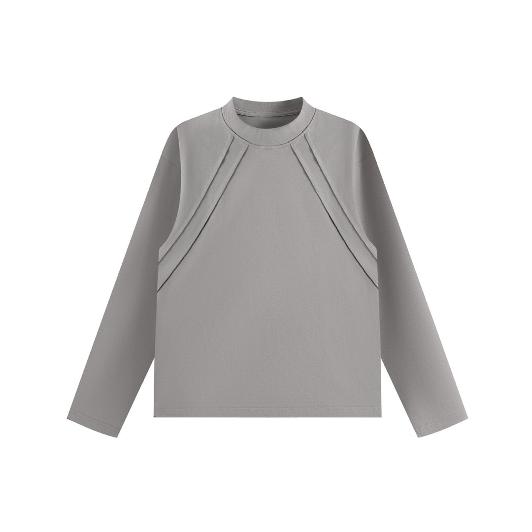 Unisex Oversize‑Sweatshirt mit dekorativer Lagenpasse und Rundhalsausschnitt Drune