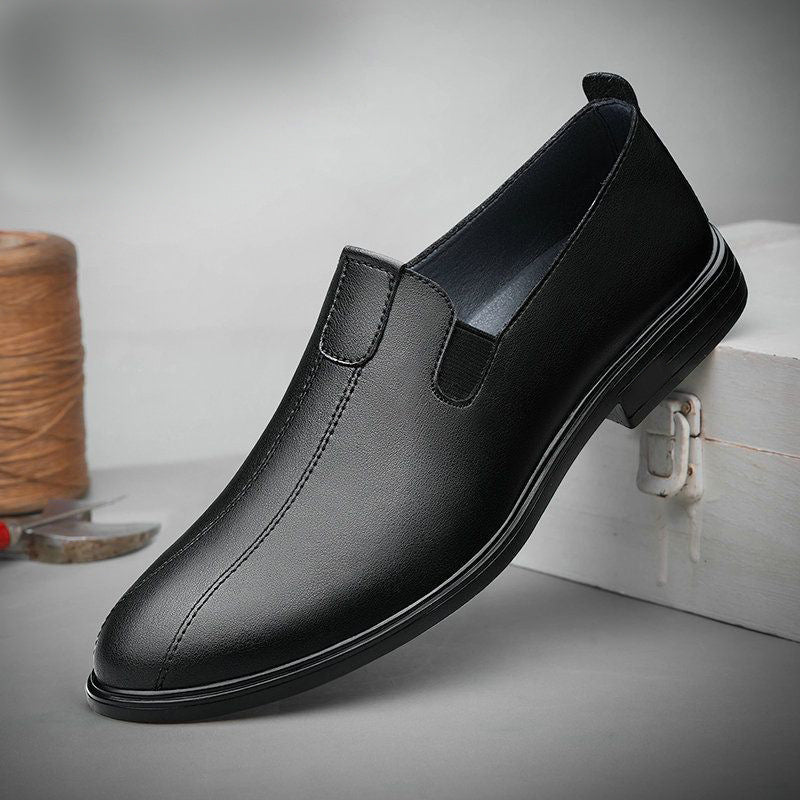 Herren Eleganter Business-Slipper aus Lederoptik mit elastischem Einstieg und dämpfender Komfortsohle Drune