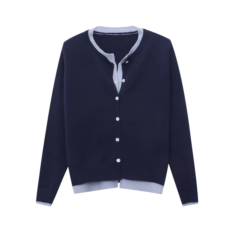 Damen klassischer Strickcardigan mit eleganten Knopfdetails Drune