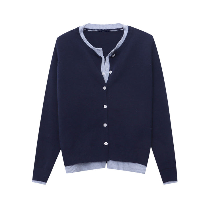 Damen klassischer Strickcardigan mit eleganten Knopfdetails Drune