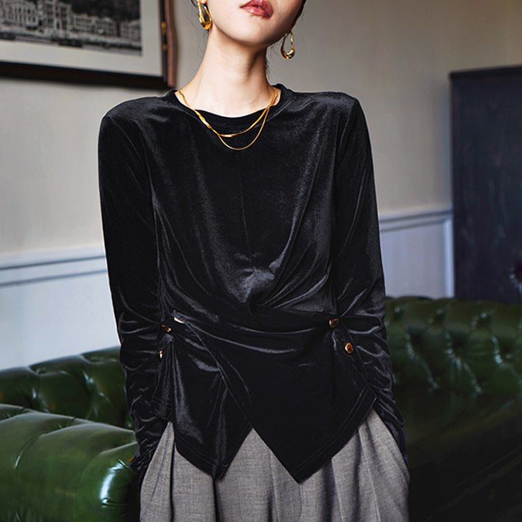 Damen Elegant geschnittene Bluse mit Twist-Detail Drune