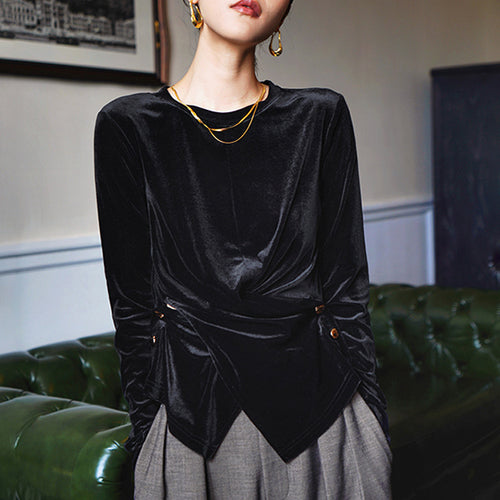Damen Elegant geschnittene Bluse mit Twist-Detail Drune