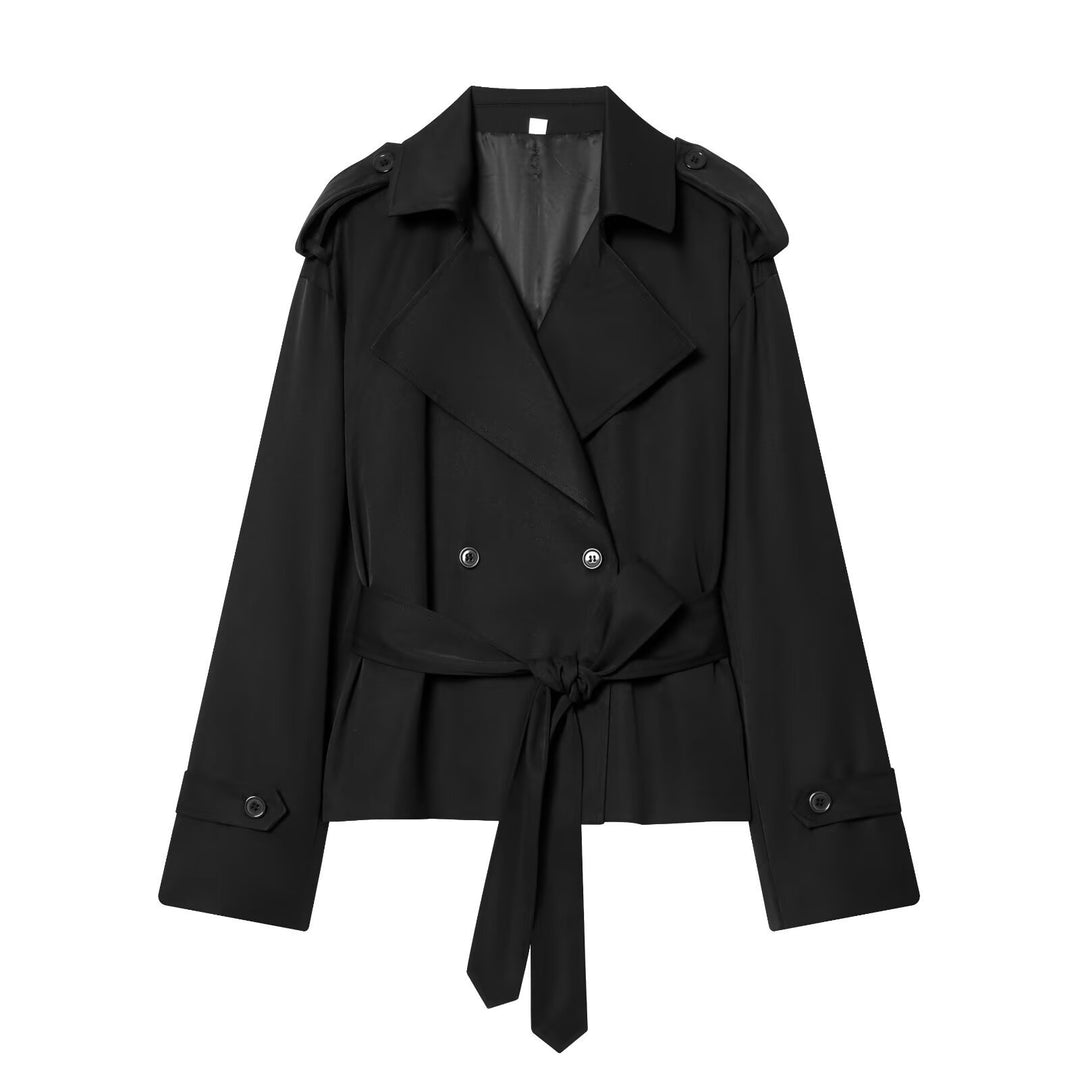 Damen Leichte wattierte Windjacke mit Stehkragen und Polka‑Dot‑Print Drune