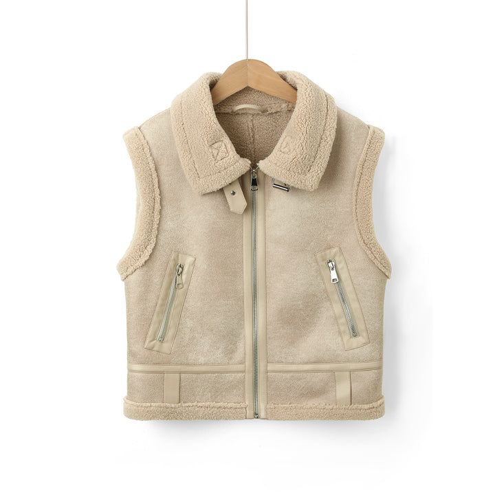 Damen Modische und kuschelige Fleece Weste Drune
