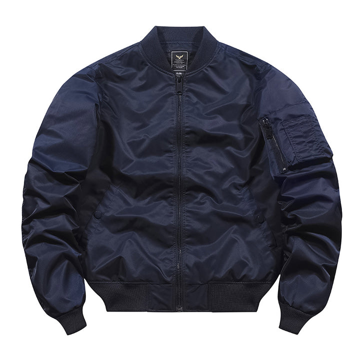 Herren Camouflage-Bomberjacke im Fliegerstil mit Mehrfach-Taschen und Strickbündchen Drune