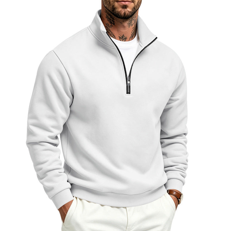 Herren Halbzip-Sweatshirt mit Troyerkragen und weicher Fleece-Innenseite Drune