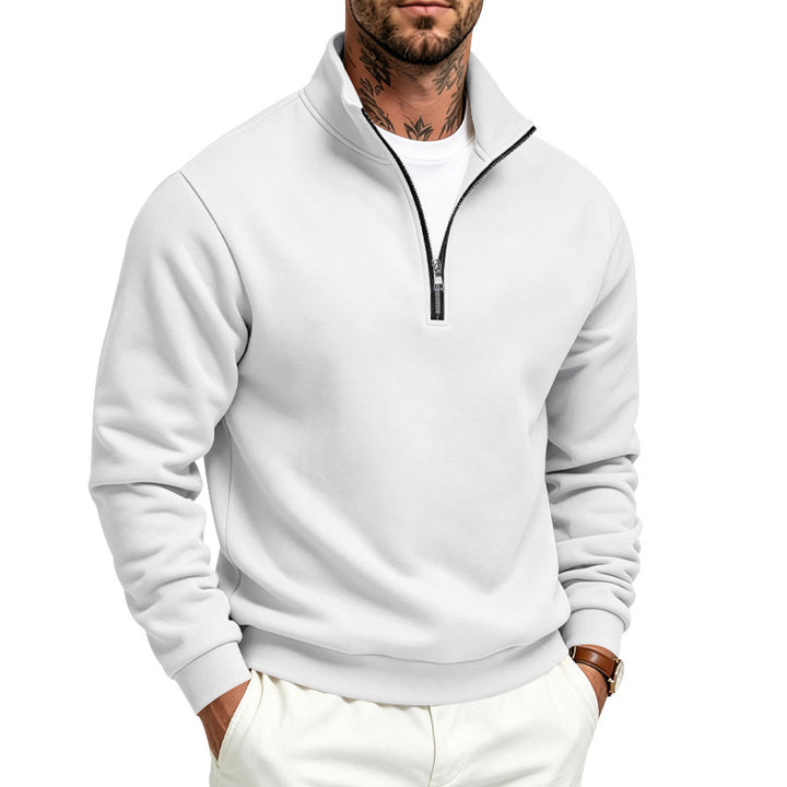 Herren Halbzip-Sweatshirt mit Troyerkragen und weicher Fleece-Innenseite Drune