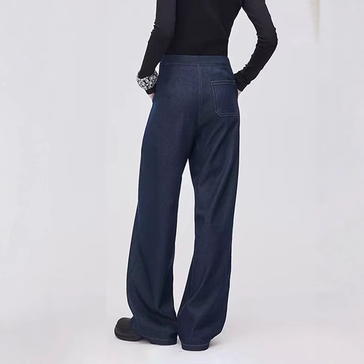 Damen Modische Jeans mit weitem Schnitt und hohem Bund Drune