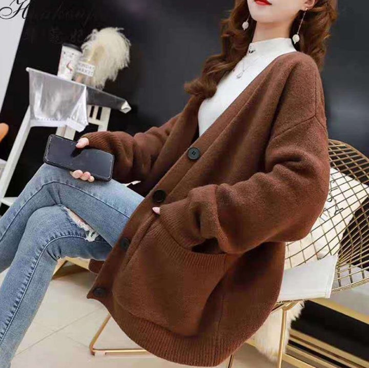 Damen Modische Strickjacke mit weichem Material und innovativem Schnitt Drune