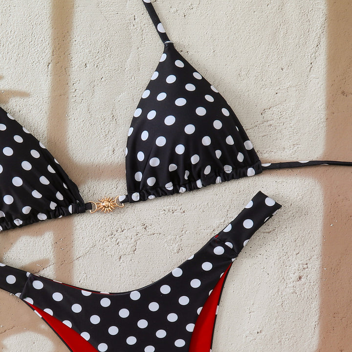 Damen Designer-Bikini mit Leopardenmuster und raffinierten Details Drune
