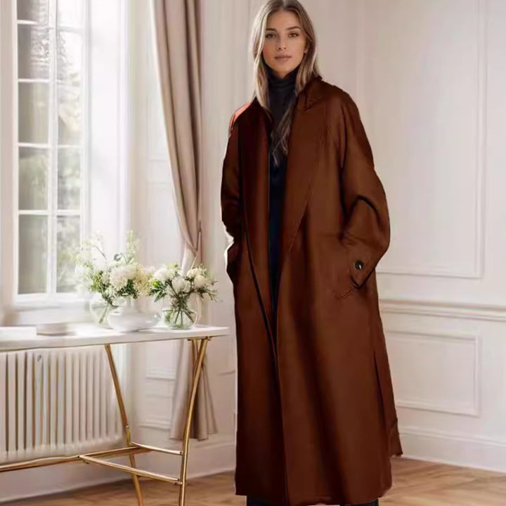Damen eleganter Duster-Mantel mit geräumigen Taschen und modernem Schnitt Drune