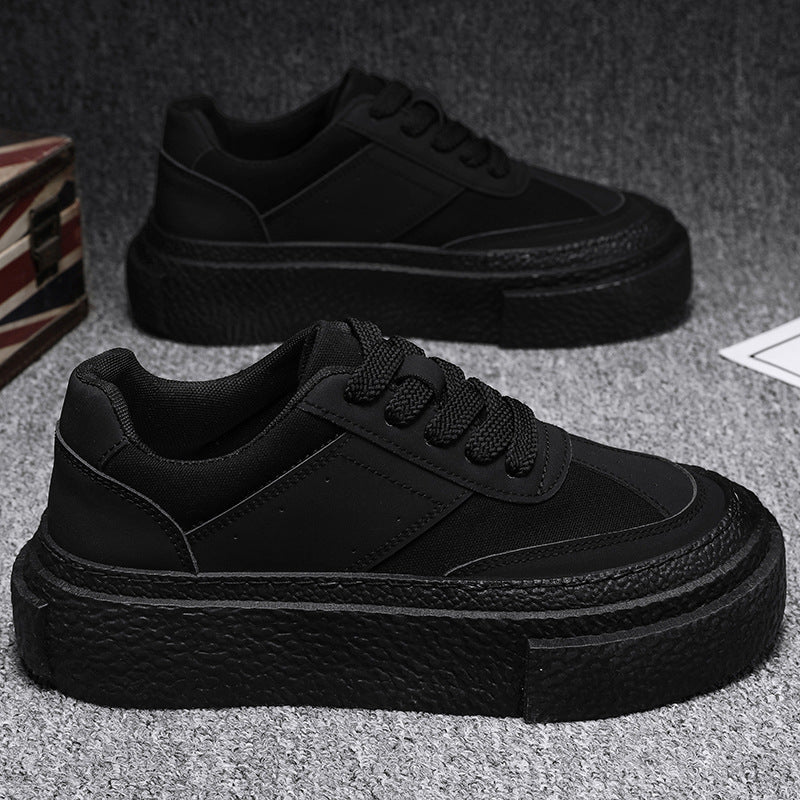 Damen modische Sneakers mit hoher Plateausohle und eleganter Oberflächenstruktur Drune