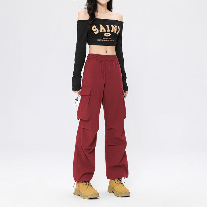Damen Modische Cargo-Hose Drune