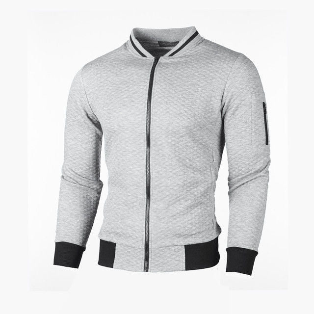 Herren Sweatjacke mit hochwertiger Struktur und sicherer Reißverschlusstasche Drune