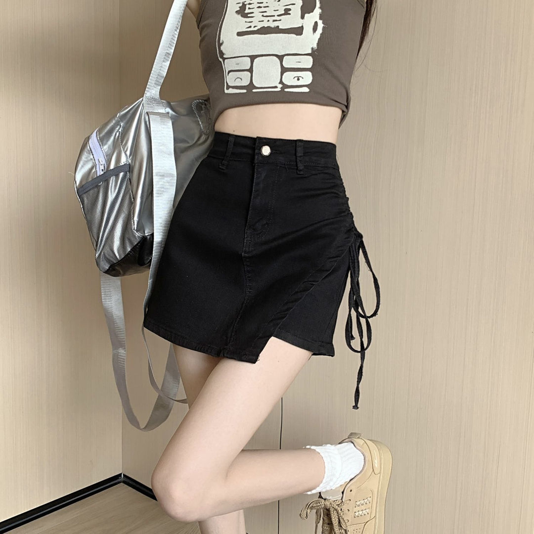 Damen Wickelrock mit trendy Schnürdetails Drune
