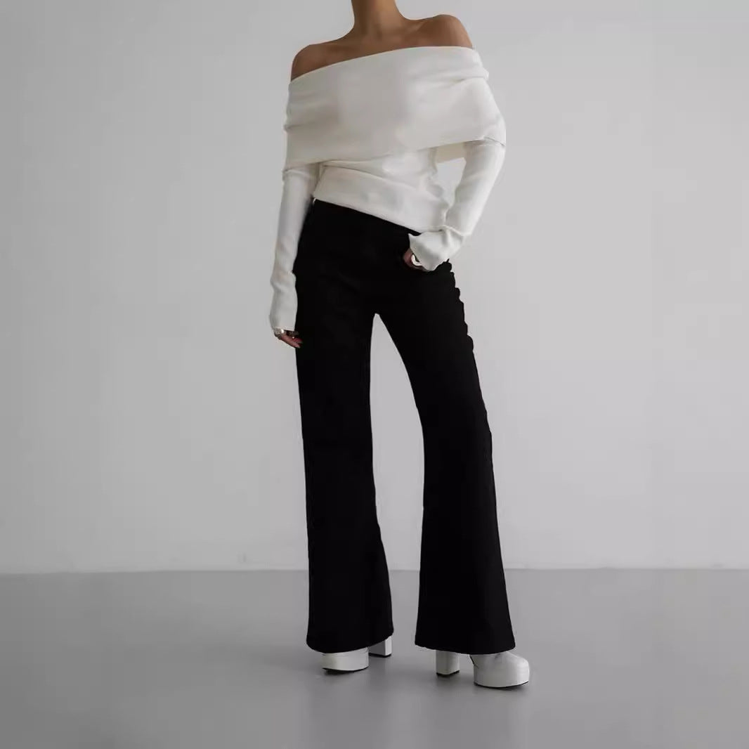 Damen Off-Shoulder Strickoberteil mit elegantem Schnitt Drune