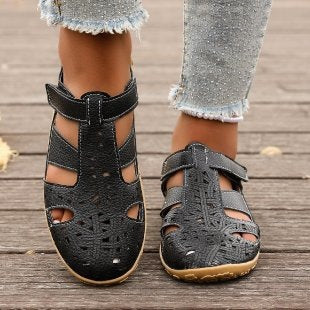 Damen Atmungsaktive Riemensandalen mit verstellbarem Klettverschluss Drune