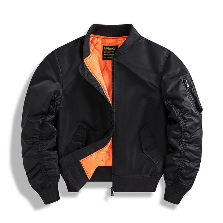 Herren Bomberjacke im MA-1 Stil mit kontrastreichem Steppfutter Drune