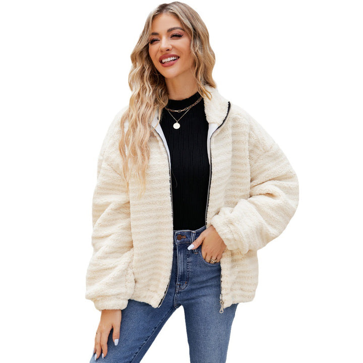 Damen Fleece-Jacke mit kontrastierendem Reißverschluss Drune