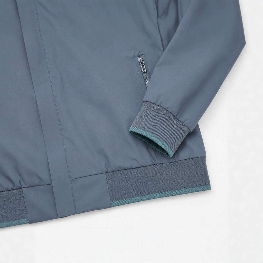 Herren Kapuzen-Blouson Leichter Windbreaker mit geripptem Saum und verdeckter Reißverschlussleiste Drune
