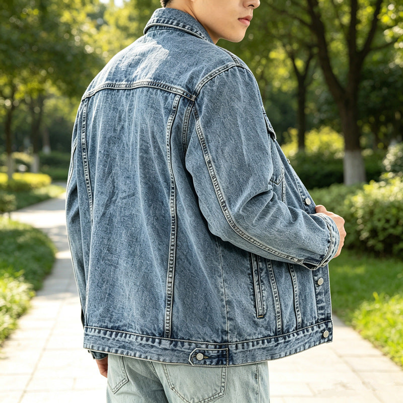 Herren Klassische Denimjacke mit modernen Akzenten Drune