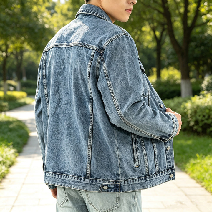 Herren Klassische Denimjacke mit modernen Akzenten Drune