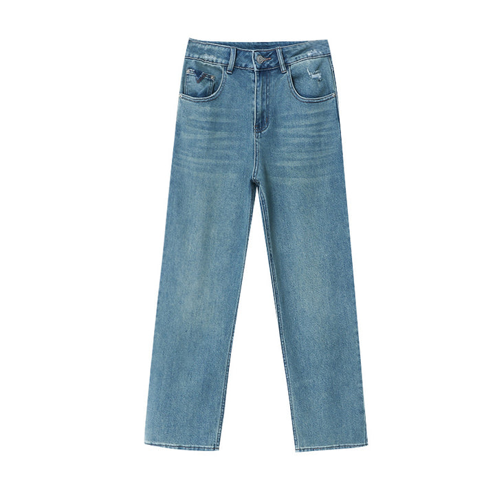 Damen High-Waist Jeans mit lässigem Schnitt und nachhaltiger Baumwolle Drune