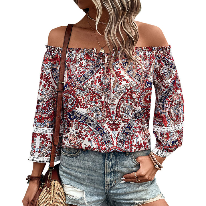 Damen Off-Shoulder Bluse Drune