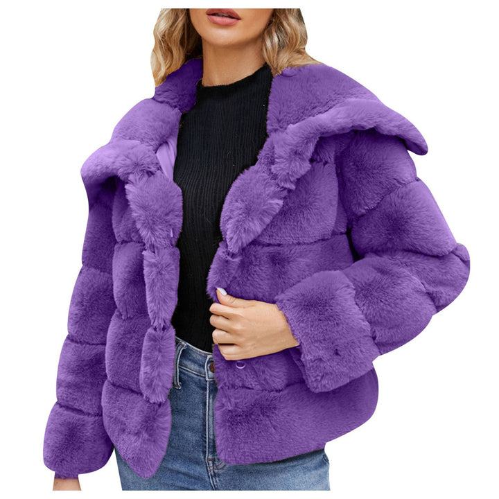 Damen Trendige Puffjacke mit weich gefüttertem Kunstfell Drune