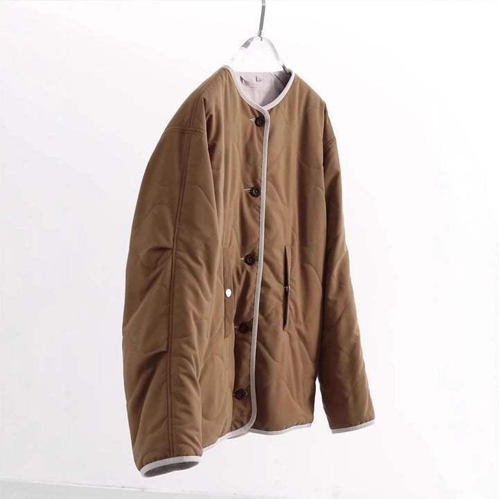 Damen Stylische Steppjacke mit Rundhalsausschnitt Drune