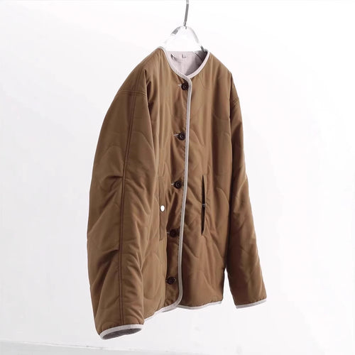 Damen Stylische Steppjacke mit Rundhalsausschnitt Drune