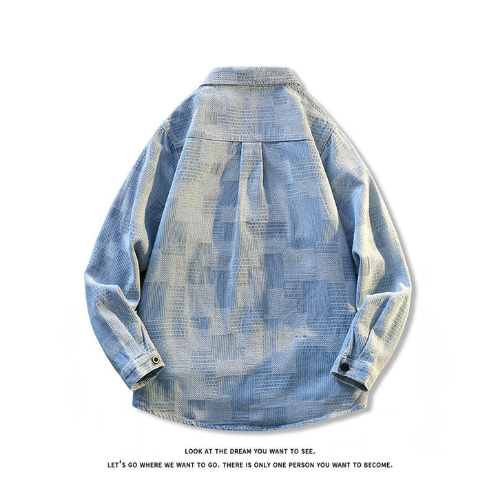 Herren Strukturierte Overshirt‑Hemdjacke aus Cord mit aufgesetzter Brusttasche Drune