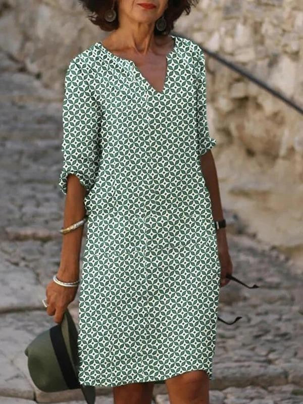 Zeitlose Boho-Kleid mit Muster