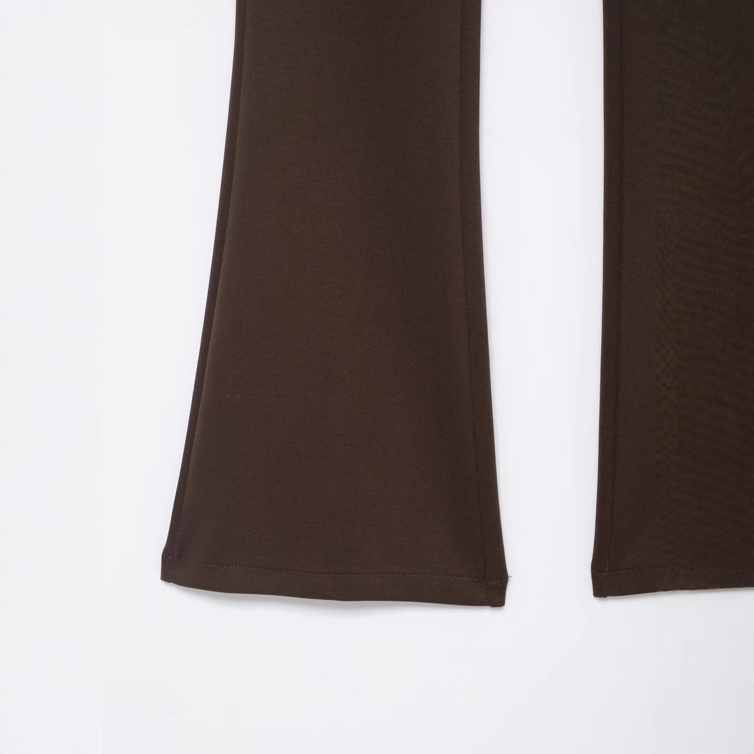 Damen Highwaist Schlaghose aus weichem Sweat mit Tunnelzug Drune