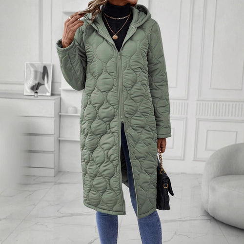 Damen Kapuzenjacke mit eleganter Steppung und langen Ärmeln Drune