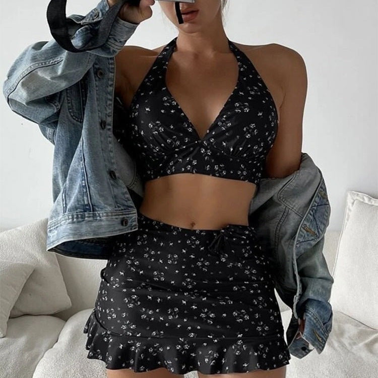 Damen Bikiniset mit verspieltem Rock-Design Drune