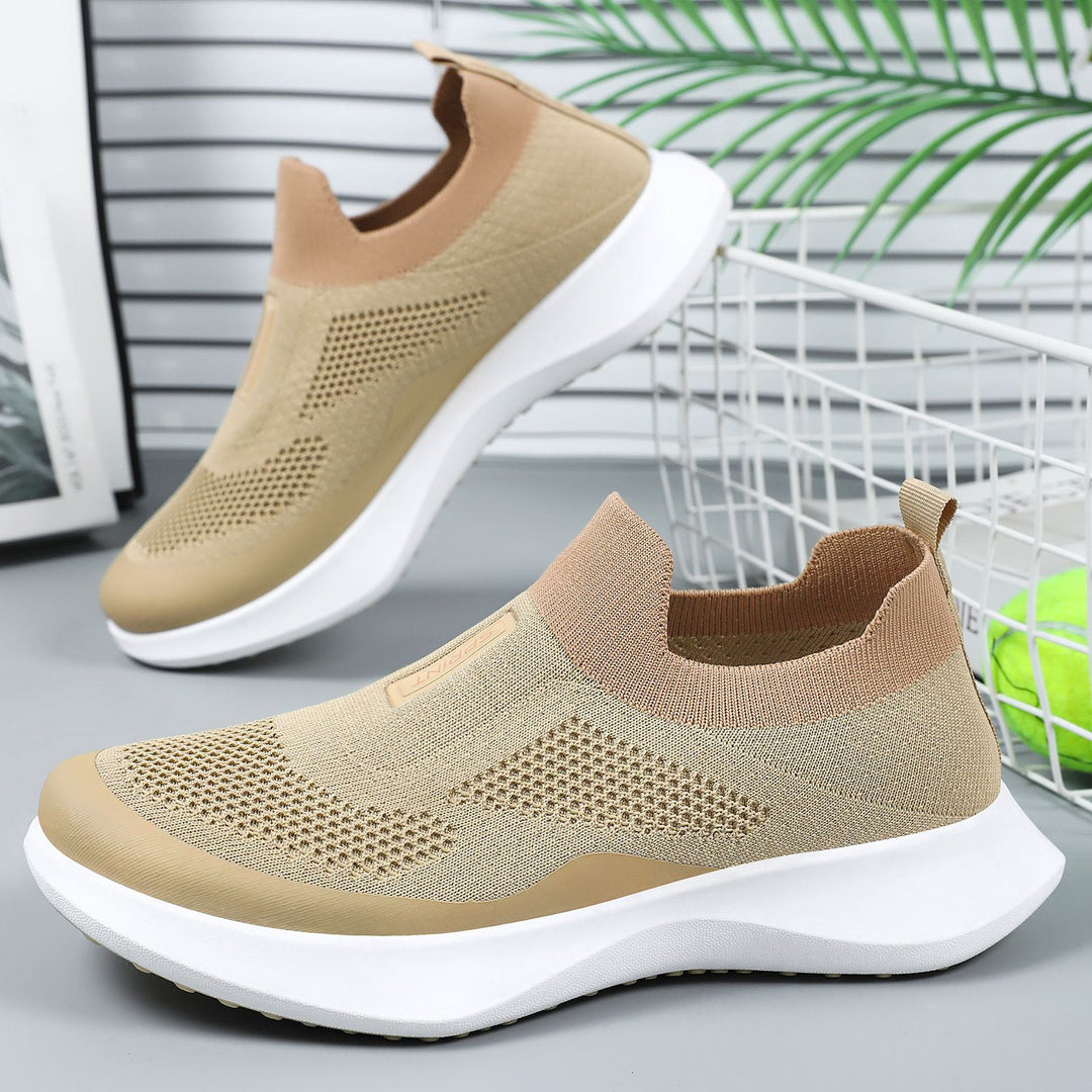 Damen nan leichter Strick-Slip-On Sneaker mit sockenähnlichem Schaft, elastischem Einstieg und ergonomischer Memory-Plateausohle Drune