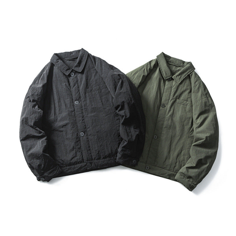 Herren Leichte Oversize-Fieldjacke im Workwear-Stil mit Hemdkragen und Knopfverschluss Drune