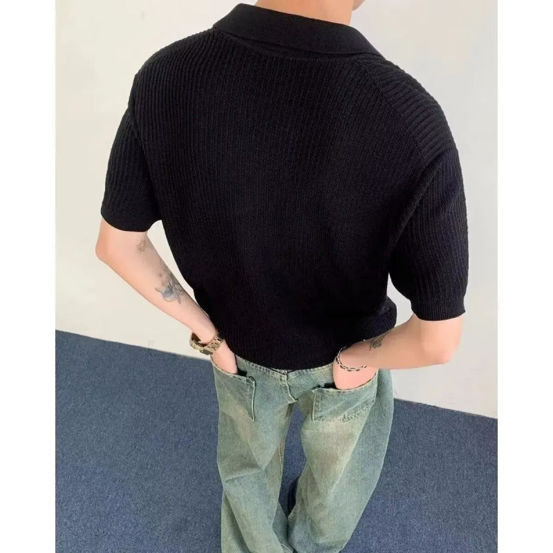 Herren Elegantes Poloshirt mit strukturiertem Design Drune