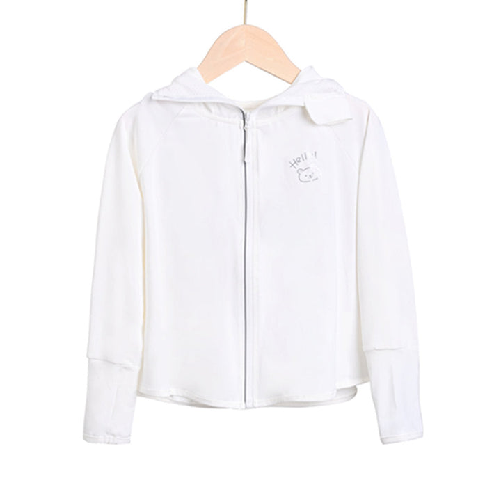 Damen Leichte Kapuzenjacke mit verspieltem Motiv Drune