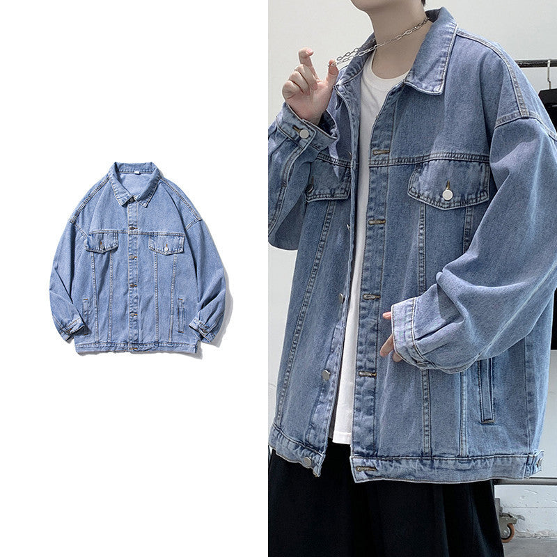 Herren Lässige Oversize Jeansjacke Drune