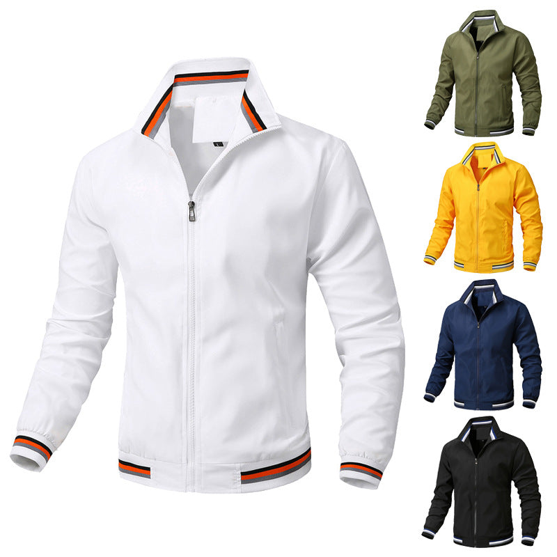 Herren Elegante Sportjacke mit hohem Kragen Drune