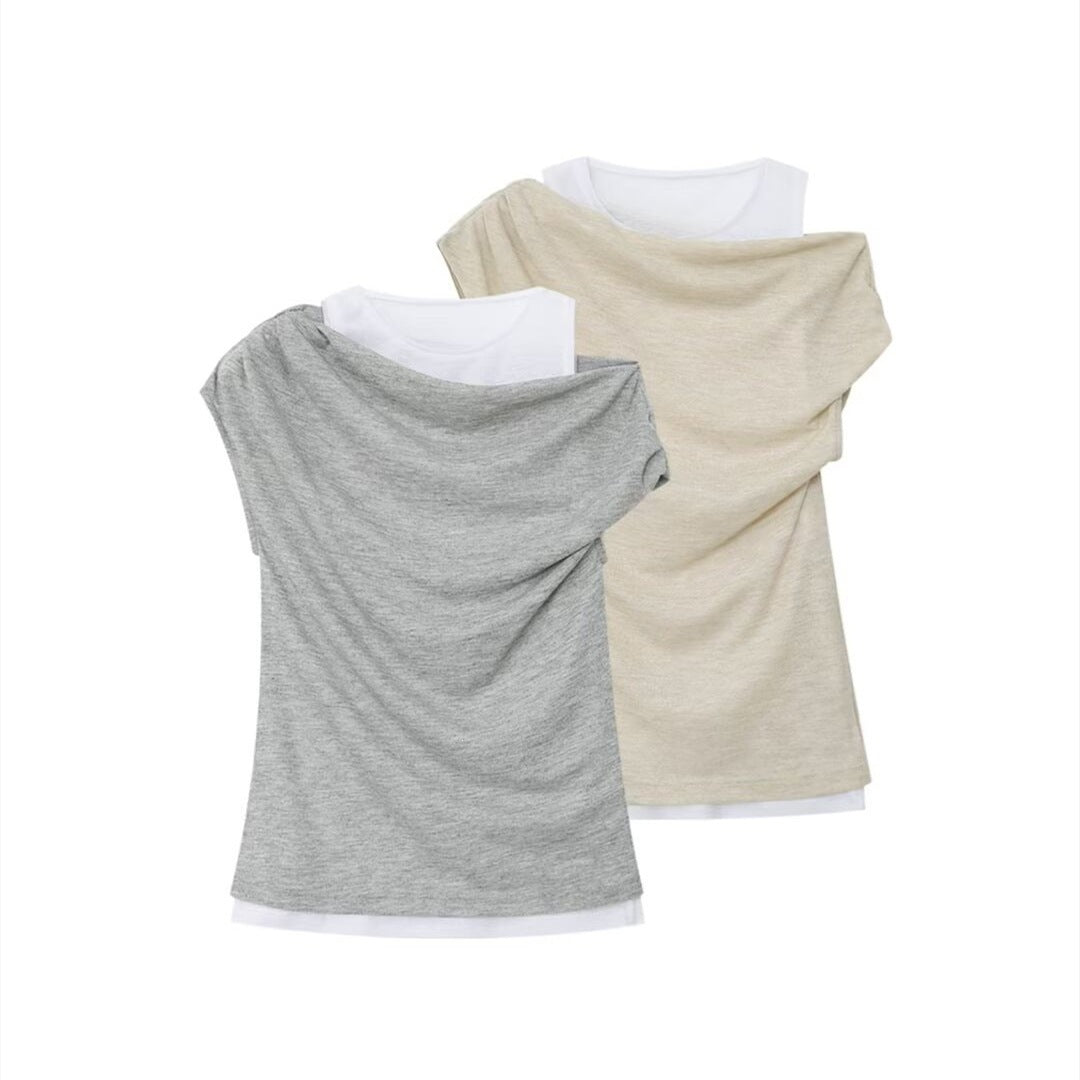 Damen lässiges Sweatshirt mit innovativem Oversize-Schnitt und trendigen Drapierungen Drune