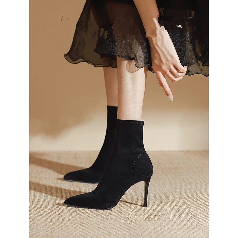 Damen Stretch‑Sockboot mit spitzer Zehenpartie und schmalem Stiletto Drune