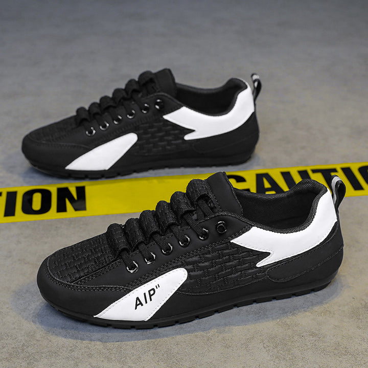 Herren Gewebter Low-Top Sneaker mit leichter Profilsohle und Panel-Details Drune