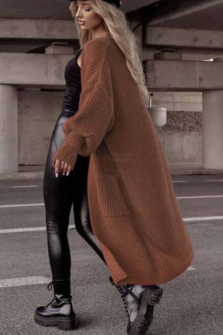 Damen Grobstrickmantel im lässigen Oversized-Stil mit tiefen Taschen Drune